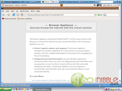 The Browser Appliance Ready for Internet Browsing