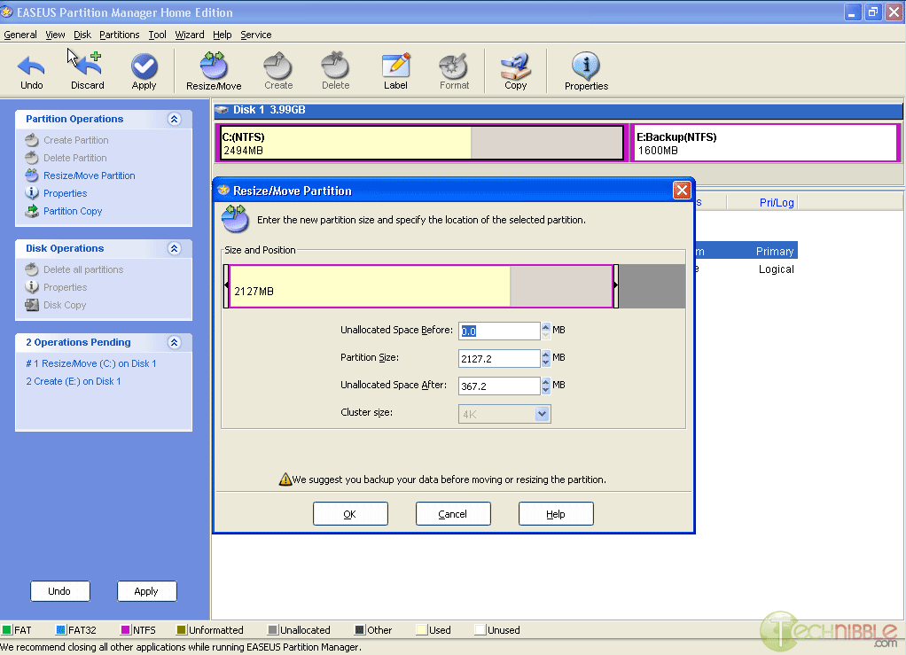 easeus portable partition manager