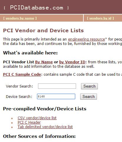 Pcidatabase